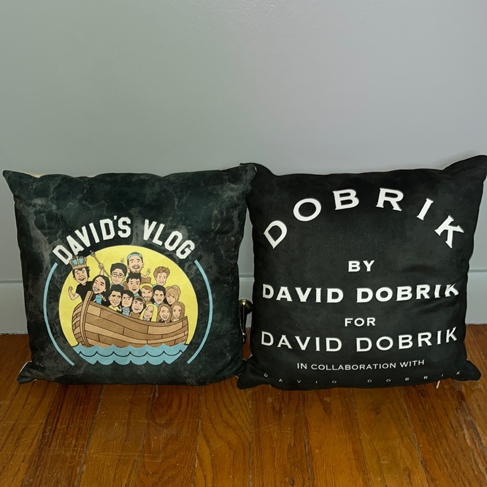 Two mini David Dobrik Pillows!